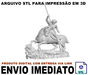 STL Para Impressão 3D - São Jorge