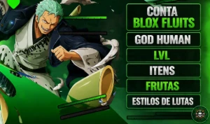 Conta Blox Fluits | God Human | Lvl | Itens |Frutas| - Roblox