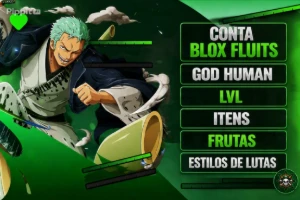 Conta Blox Fluits | God Human | Lvl | Itens |Frutas| - Roblox