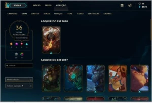 Conta smurf - League of Legends LOL