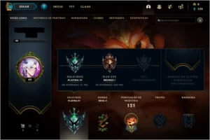 CONTA SMURF PLATINA 4 - League of Legends LOL