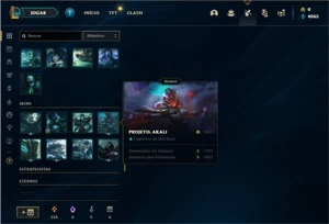 Conta platina 3 com 34 Champs e 14 Skins + 8 Fragmentos - League of Legends LOL