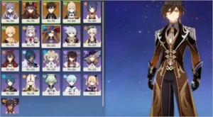 GENSHIN IMPACT  LVL 50- CONTA COM KEQING+HUTAO+ZHONGLI+JEAN