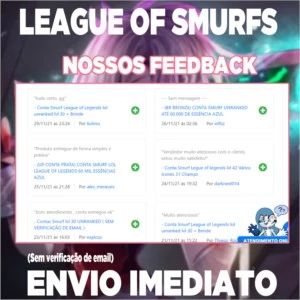 CONTA SMURF (BR SERVER) ESCOLHA SUA SKIN 60 MIL DE EA - League of Legends LOL