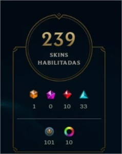Conta LOL 2010 - raridade - 239 skins - lvl 238 - all champs - League of Legends