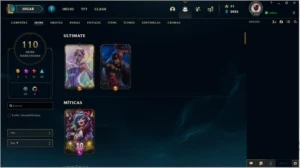 CONTA COM  2 SKINS ULTIMATES, 11 LENDÁRIAS E ALGUMAS LEGACY. - League of Legends LOL