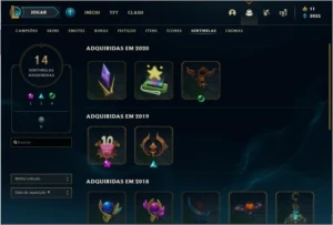 CONTA COM  2 SKINS ULTIMATES, 11 LENDÁRIAS E ALGUMAS LEGACY. - League of Legends LOL