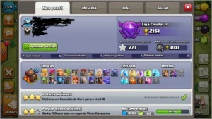Conta cv 10 semi full clash of clans