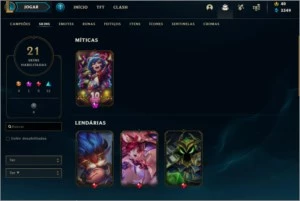 Conta League of Legends - Elo Prata IV - LVL 85 LOL