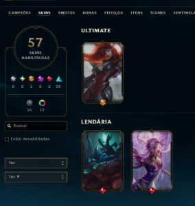Conta Lol 57 Skins + 48K De Rp Em Skins - Não Sou Revendedor - League of Legends