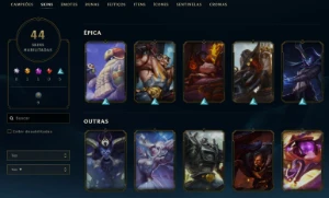 Conta League of Legends Full Acesso - 71 Champs e 44 Skins LOL