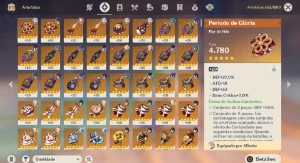Conta Genshin AR 58, 15 T5 e 3 armas T5 - Genshin Impact