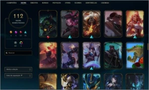 CONTA LEAGUE OF LEGENDS COM 112 SKINS LOL