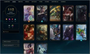 CONTA LEAGUE OF LEGENDS COM 112 SKINS LOL