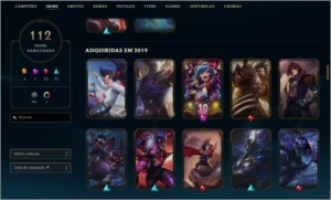 CONTA LEAGUE OF LEGENDS COM 112 SKINS LOL