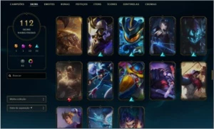 CONTA LEAGUE OF LEGENDS COM 112 SKINS LOL