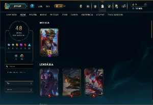 Diamante 2 com 110 Champs e 48 Skins +8 Vitoriosas - League of Legends LOL
