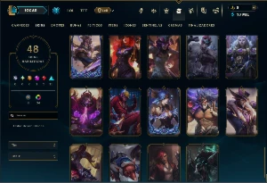 Diamante 2 com 110 Champs e 48 Skins +8 Vitoriosas - League of Legends LOL