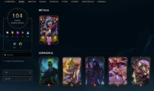 Conta League of Legends Full Acesso - 118 Champs e 104 Skins LOL