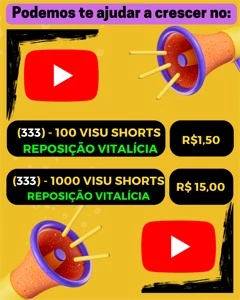 🔥🚀 VISUALIZAÇÕES EM SHORTS ( REPOSIÇÃO VITALÍCIA ) - Redes Sociais