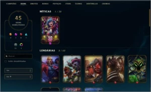 CONTA LOL 45 SKINS 64 CHAMPS - League of Legends