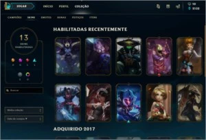 Conta League of Legends com Unranked com 85 champs LOL