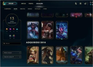 Conta League of Legends com Unranked com 85 champs LOL