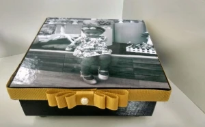 Caixa Mdf com fotos e sabonetes - Artesanato e Personalizados