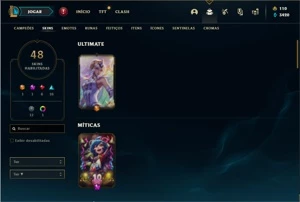 Conta Unranked com 85 Champs e 48 Skins (Criada em 2012) - League of Legends LOL