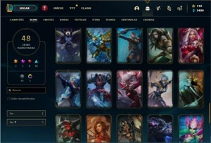 Conta Unranked com 85 Champs e 48 Skins (Criada em 2012) - League of Legends LOL