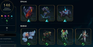 FULL ACESSO - LVL 467 - 360 Skins - TODOS Champions - League of Legends LOL