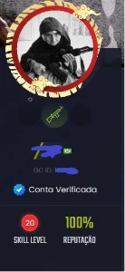 CSGO LVL 20 GC LVL 10 FACEIT 6,8k Horas MEDALHA DE 10 ANOS - Counter Strike