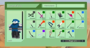 Conta do roblox no jogo Arsenal com facas raras!, BloxFruits