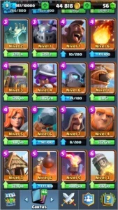 CONTA CLASH ROYALE COM 6 LENDÁRIAS + 40K OURO ARENA 10