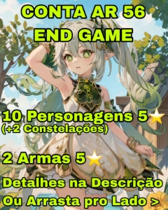 ⭐ [CONTA AR 56 - 10 PERSONAGENS (+ 2 constelações) + 2 ARMAS - Genshin Impact
