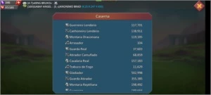Conta lords mobile t4  230M poder