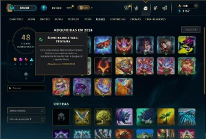 Prata 2 com 40 Champs e 13 Skins - League of Legends LOL