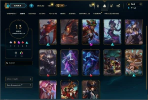 Prata 2 com 40 Champs e 13 Skins - League of Legends LOL