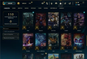 Bronze 2 com 50 Champs e 13 Skins - League of Legends LOL