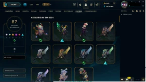 Conta LoL LvL 714, 326 skins, 428 ícones, todos os champions - League of Legends
