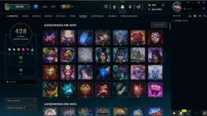 Conta LoL LvL 714, 326 skins, 428 ícones, todos os champions - League of Legends