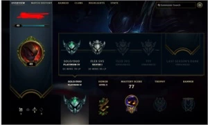 Conta de League of Legends Platina 4 barata LOL