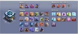 Clash of Clans CV13 Bem upada - muros full cv 12