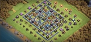 Clash of Clans CV13 Bem upada - muros full cv 12