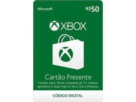 CARTÃO PRESENTE PRÉ PAGO XBOX LIVE R$ 50 REAIS - Gift Cards