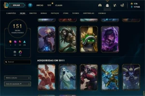 conta rara lol, skins icones sentinelas raros e com elo alto - League of Legends