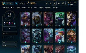 Conta LOL S4 Mestre atual lvl 108 com 61 skins - League of Legends