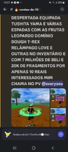 Contas com buda e level max god human e frutas no inventario - Roblox