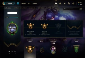 Conta ouro 1 com 65 champs e 24 skins - League of Legends LOL