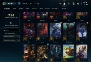 Conta ouro 1 com 65 champs e 24 skins - League of Legends LOL